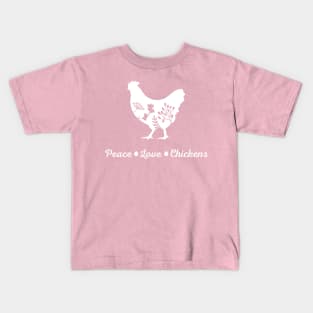 Peace Love Chickens Kids T-Shirt